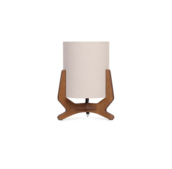 Luminária Imbuia com Cúpula Cilíndrica Rústico 42x35x35cm 5L Trevisan