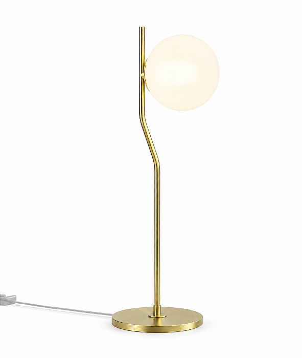 (Latão - Especiais) Abajur Golden Art Blue Bola 12cm G9 48,5x15x18cm M812LT