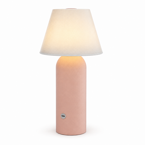 Luminária de Mesa Golden Art Mia LED Recarregável 26cm Pintura M2415PI