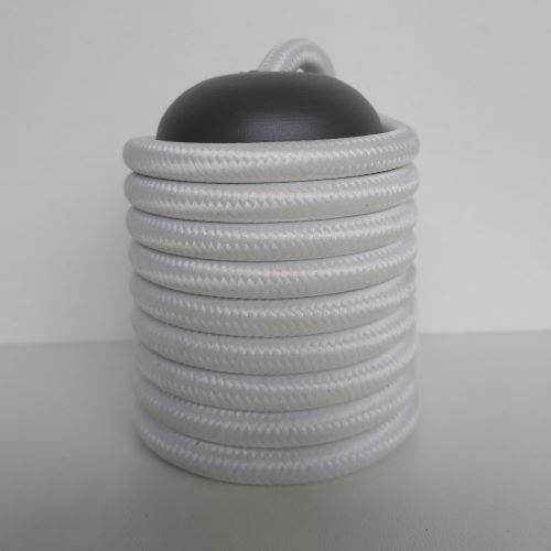 Cabo Eletrico PP Tecido Branco para Luminárias Decorativo p/ Aumentar Tamanho  2x 0,50mm 300v  (ROLO 100 metros)
