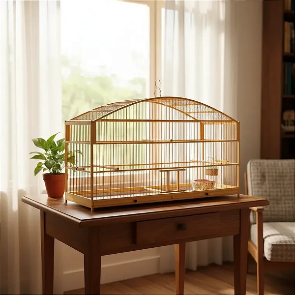 0025- Gaiola Voadeira Meia Lua 80cm - Nº8 - Malha Larga
