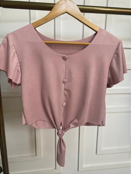 cropped suede de amarrar