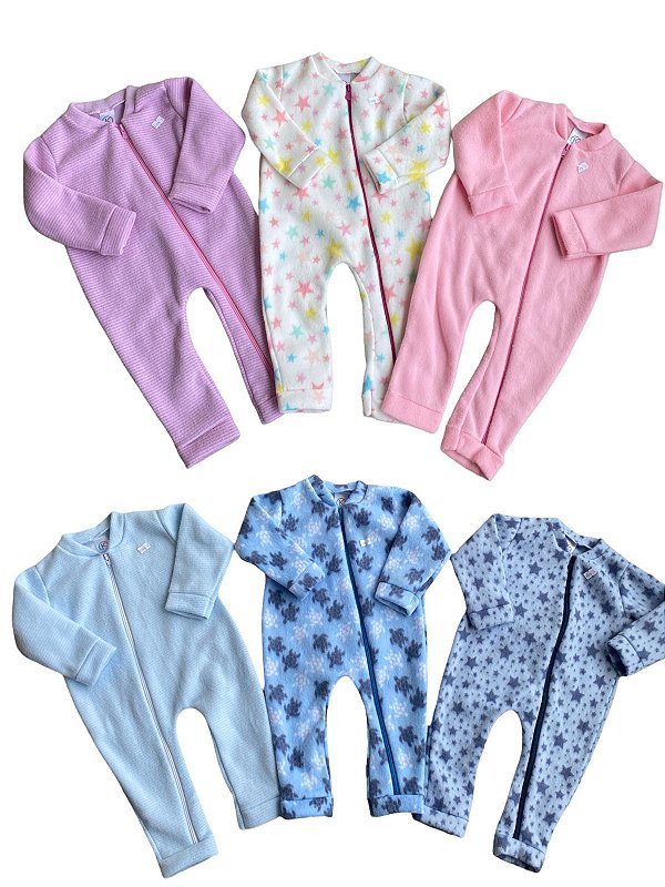 Macacão Pijama Soft Baby Tam P ao 3