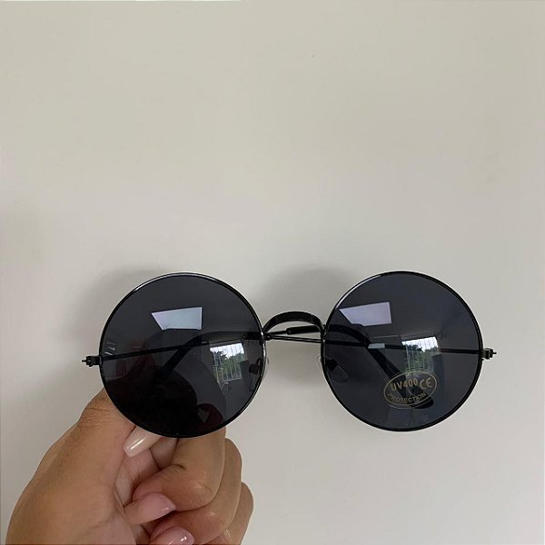 Óculos de Sol Redondo Black