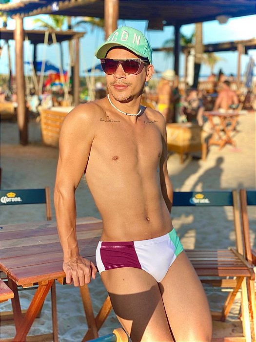 Sunga Three Phases Açaí, Branca e Noronha - Tradicional