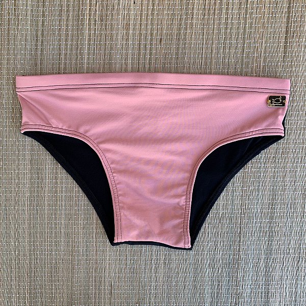 Sunga Duo Nude Rosado com Fundo Preto - PowerSlip