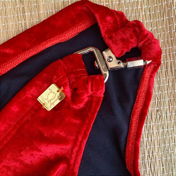 Sunga Afivelada Veludo Red