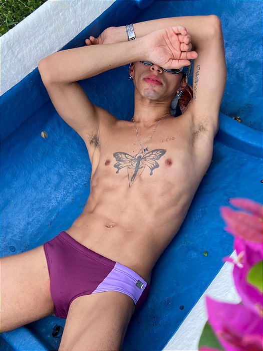 Sunga Duo Left Açaí com Lavanda  - PowerSlip