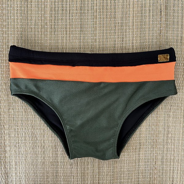 Sunga Orizon Preta, Laranja e Verde Militar - Tradicional