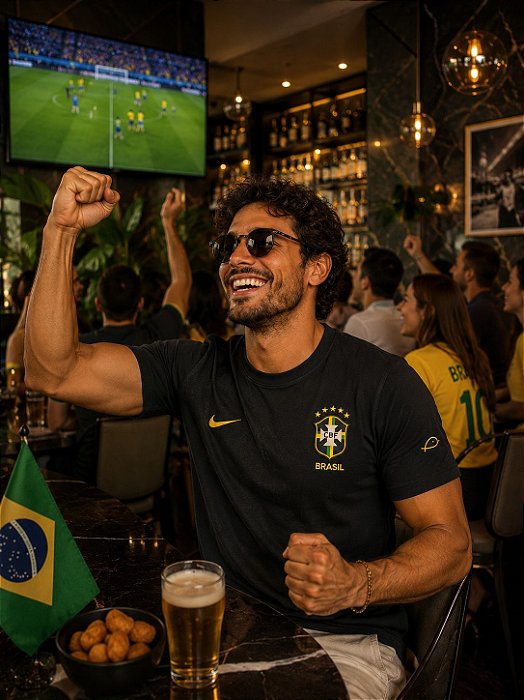 Camisa Brasil é Nosso Preta
