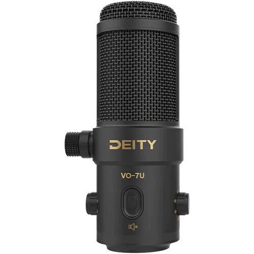 Microfone Deity VO-7U Dinamico Supercardioide USB Streamer + Kit com Tripé de mesa (preto)