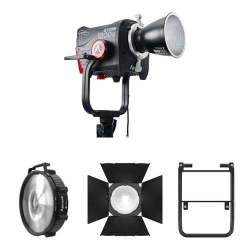 Kit de iluminação cinema STORM 1200x - com CF12 Fresnel, CF12 Barndoor e Skid (PRÉ-VENDA)