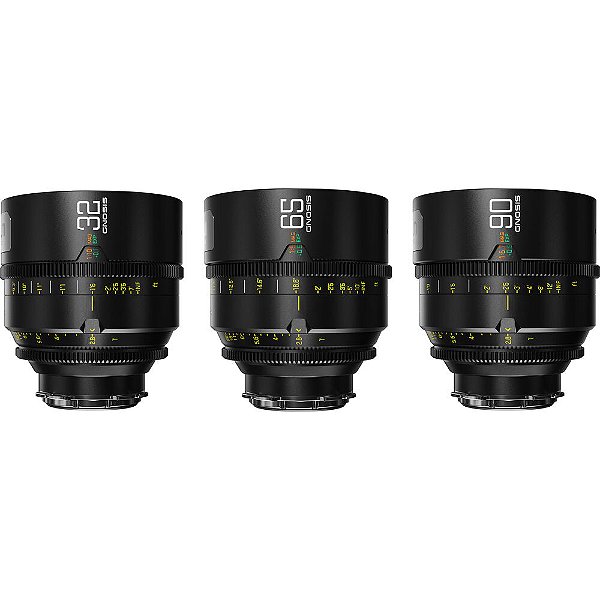 DZOFilm Kit 3 Lentes 32, 65, 90mm T2.8 Gnosis Macro Prime (LPL with PL & EF Mounts) Pré-venda