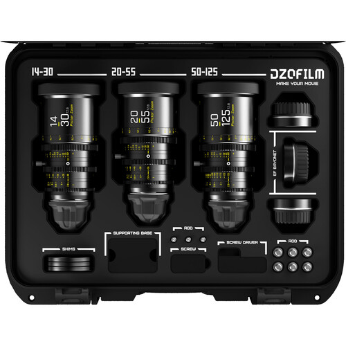 DZOFilm Kit 3 Lentes Pictor T2.8 Super35 Zoom Bundle (PL & EF Mount, Black) Pré-venda