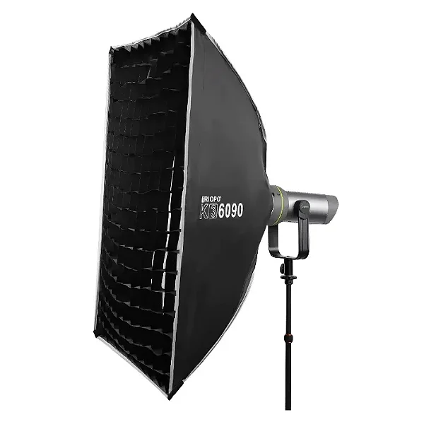 Softbox 60 X 90 cm Bowens Triopo com Montagem Rápida + Grid
