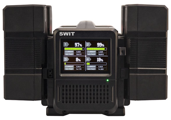 Carregador PC-P461S SWIT - V-mount rápido de 4x100W