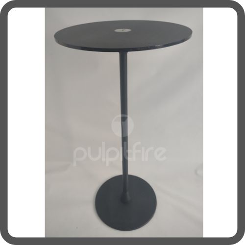 MESA PÚLPITO - INOX PRETO - ACRILICO PRETO 10MM AR