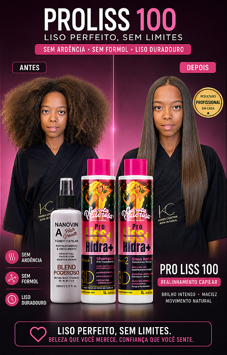 Compre 01 Kit Progressiva Sem Formol Litro e Leve Grátis 01 Potencializador 240 ml