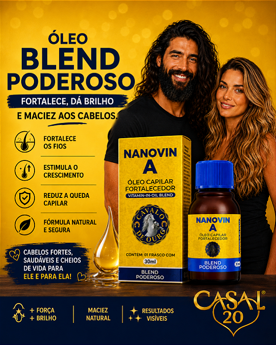 🛡️ Nanovin A 30 ml – Óleo Fortalecedor que reduz a queda e quebra desde a primeira semana
