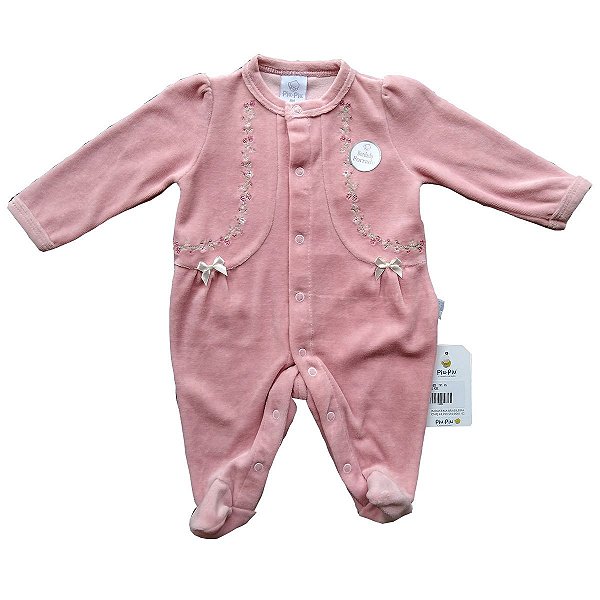 Macacão Plush para Bebês - Florzinha