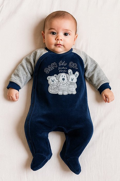 Macacão Plush para Bebês - Os Amigos