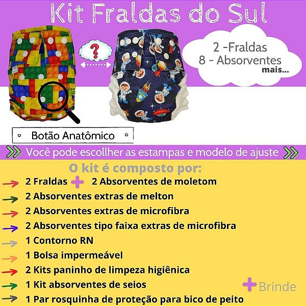Kit Fraldas do Sul