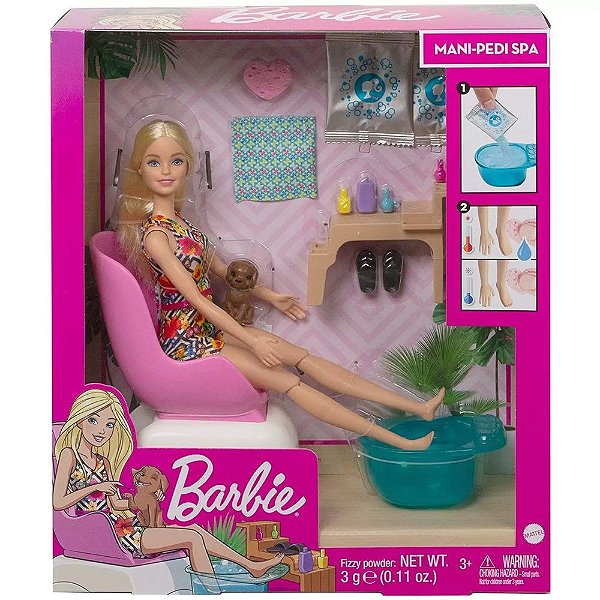Boneca Barbie Salão de Manicure Mattel