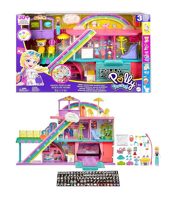 Polly Pocket Shopping Center Doces Surpresas Mattel