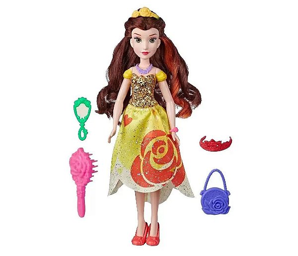 Boneca Princesa Bela Estilo Audaz Hasbro com Acessórios