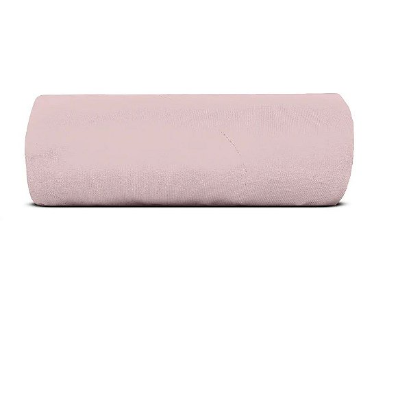 Lençol de Casal com Elástico Malha Soft 100% Algodão Rosa