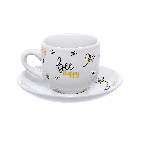 Jogo Xícaras Café / Cafezinho 90 Ml Bee Abelhinha