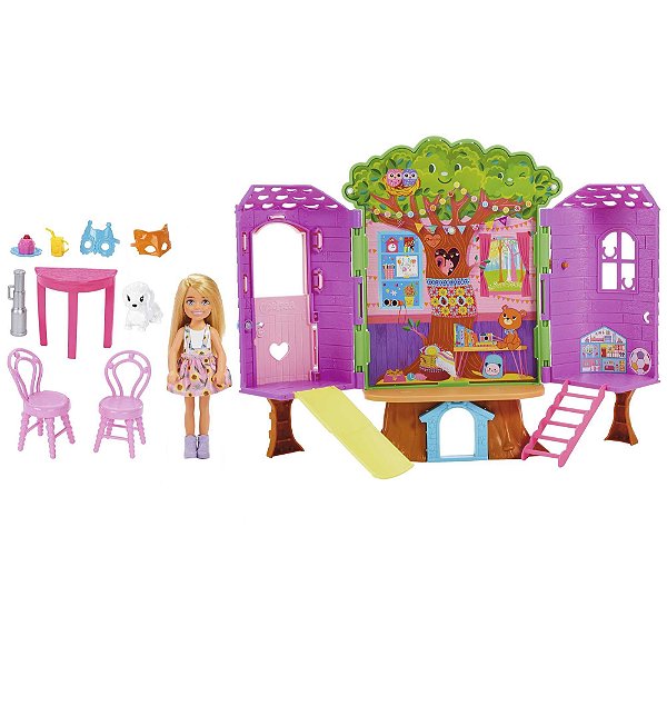 Boneca Barbie Chelsea Casa Da Árvore Tree house Mattel
