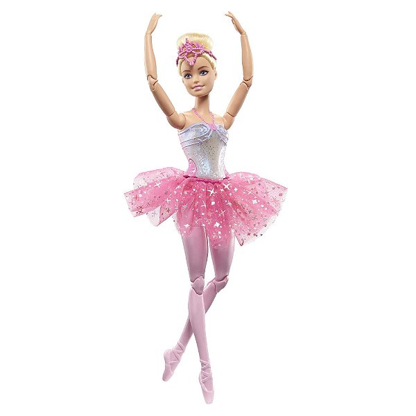 Boneca Barbie Bailarina Luzes Brilhantes Loira Mattel