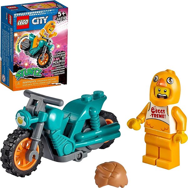Lego City Motocicleta de Acrobacias Com Galinha