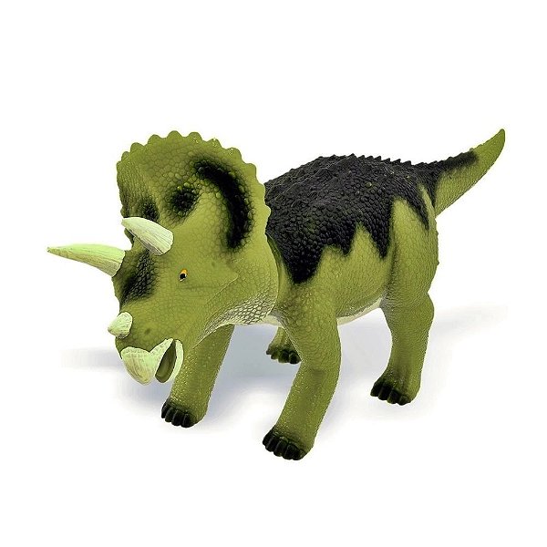 Dinossauro Articulado com Som Triceratopo e Filhote Vinil