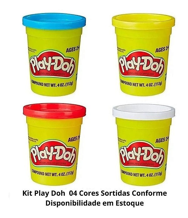 Massinha Play Doh  Kit 4 Mini Potes 112g Sortida Hasbro