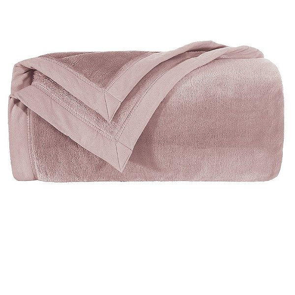 Cobertor Manta Blanket Solteiro 600 Rosê Kacyumara