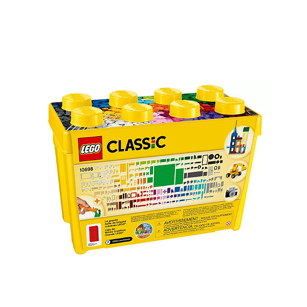 Lego Caixa Criativa Grande 790 Peças Amarela 10698