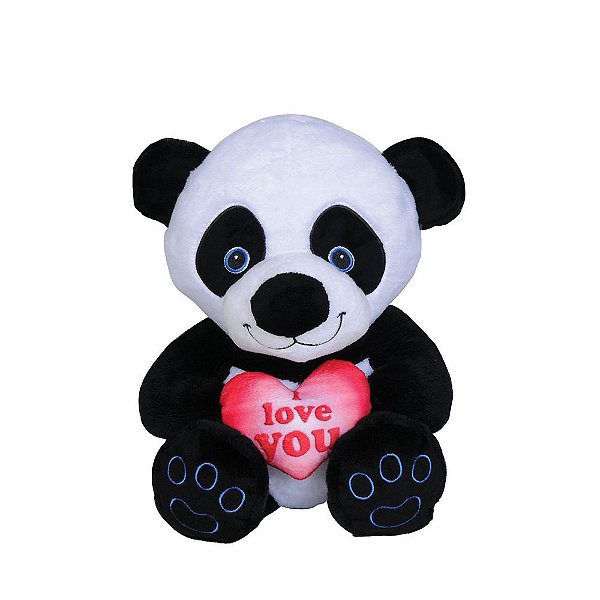 Panda Urso Panda Pelúcia Love Lovely