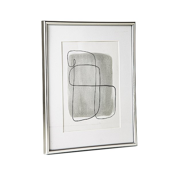 Porta Retrato Quadro Metal Prata  15 X 20 Mart