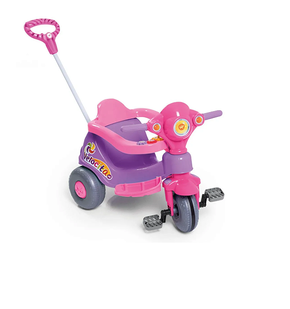 Triciclo Velocita com Proteção 2 em 1 Lilás Calesita