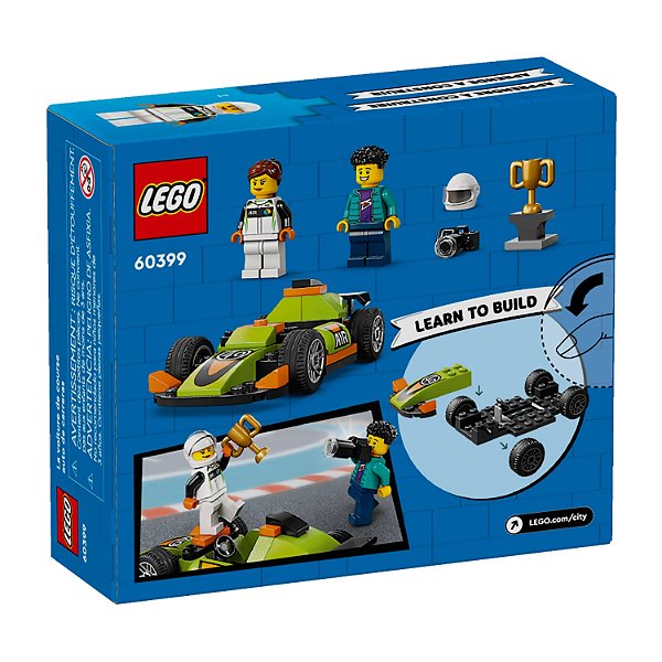 Lego City Carro de Corrida Verde 56 Peças - 60399