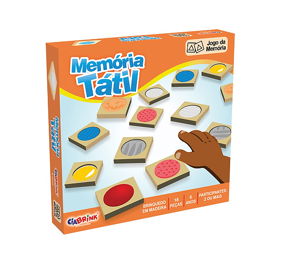Jogo Educativo Infantil Memória Tátil Texturas 18 Peças