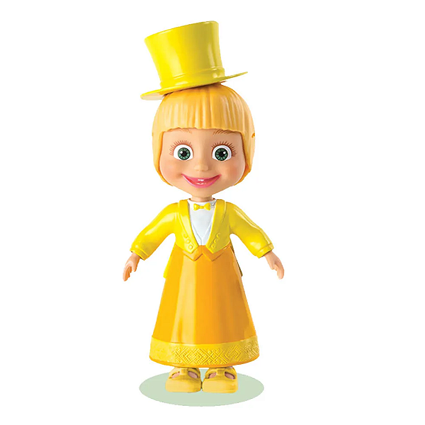 Boneca Masha E O Urso com Acessório Vestido Amarelo