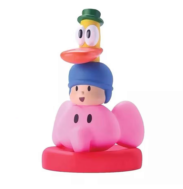 Bonecos Empilhadinho Vinil Pocoyo Pato e Elle Hora do Encaixe