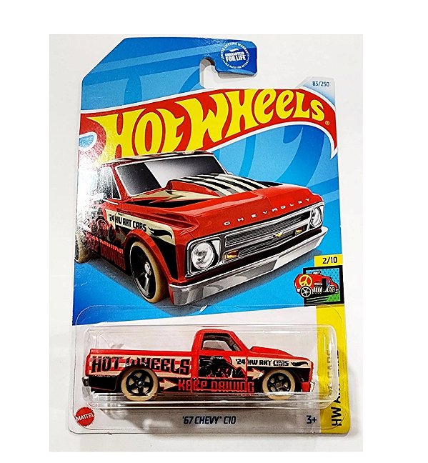 Hot Wheels Mini Carro Escala 1:64 Camionete Chevy C10 Arts
