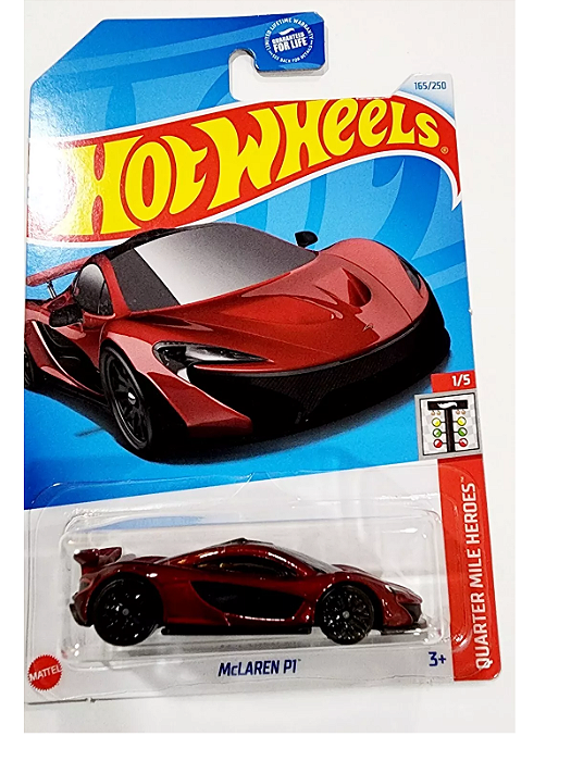 Hot Wheels Carro Escala 1:64 McLaren P1 Vinho Quarter Mile