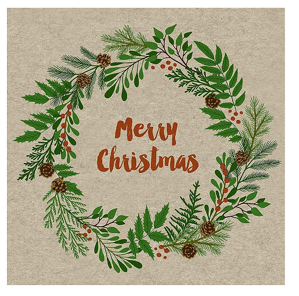 Guardanapo de Papel Estampa Natal Guirlanda Guirlanda 20 Und