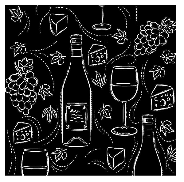 Guardanapo de Papel Queijo e Vinho 20 Unid. Folha Tripla
