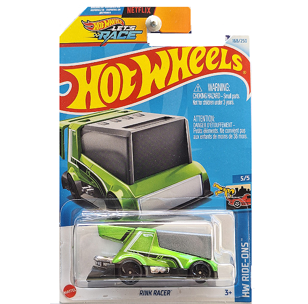 Hot Wheels Carrinho Escala 1:64 Rink Racer Verde Metálico